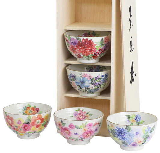 【預訂】日本製 花音色飯碗套裝
