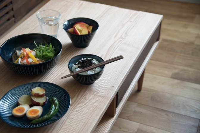 【預訂】日本製 靛藍十草圓飯碗
