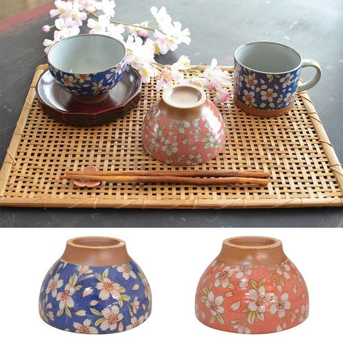 【預訂】日本製 紅藍櫻花飯碗