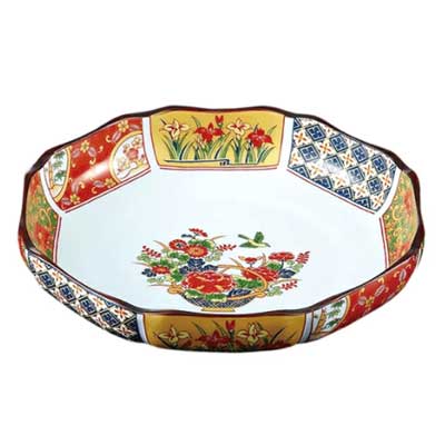 【預訂】日本製 古伊万里 紅金彩大皿
