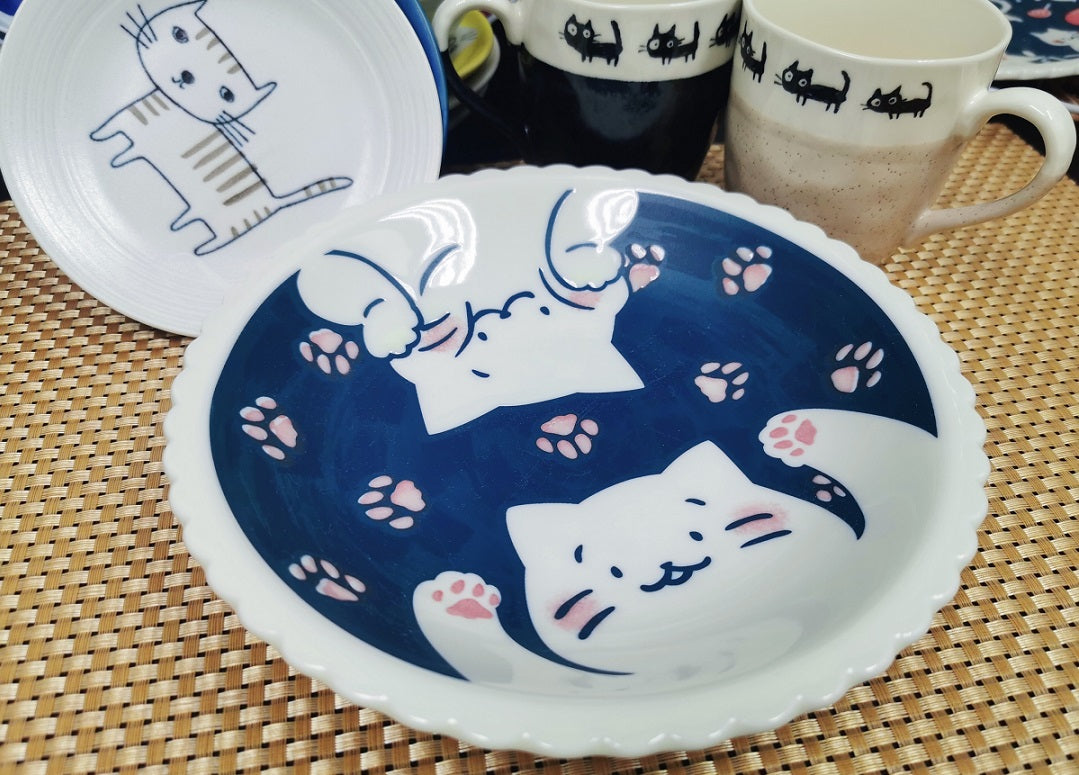 【預訂】日本製 貓咪意粉碟